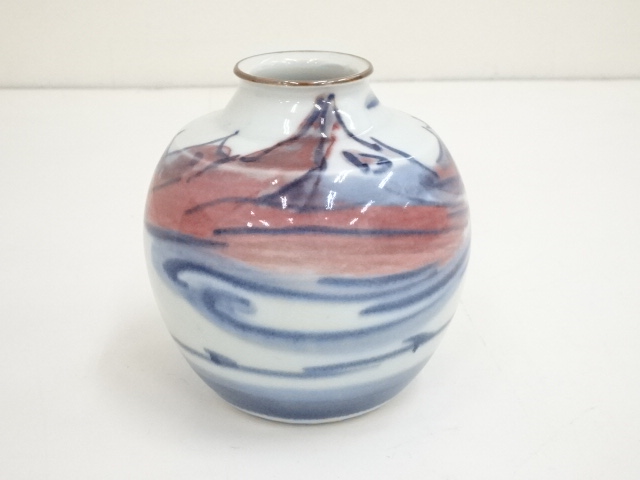 人間国宝篠田義一作　金彩山岳花瓶 陶芸作品 人間国宝篠田義一作 金彩山岳花瓶 陶芸作品